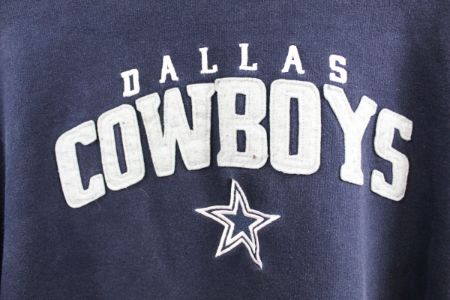 NFL Dallas Cowboys Embroidered Logo & Script Hoodie sold by HG Vintage