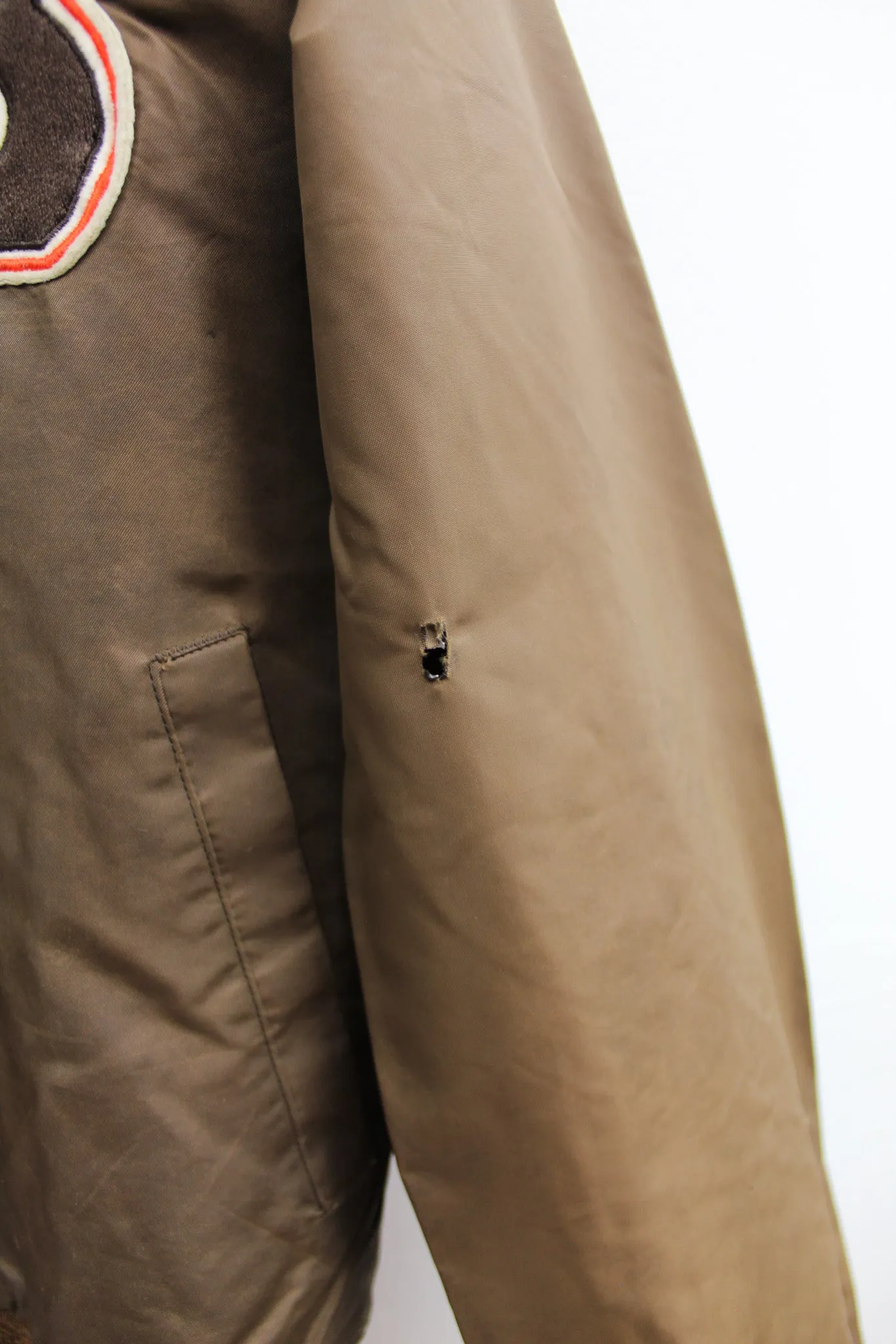 X - Vintage NFL Cleveland Browns Embroidered Satin Bomber Jacket sold by HG Vintage product image thumbnail 4