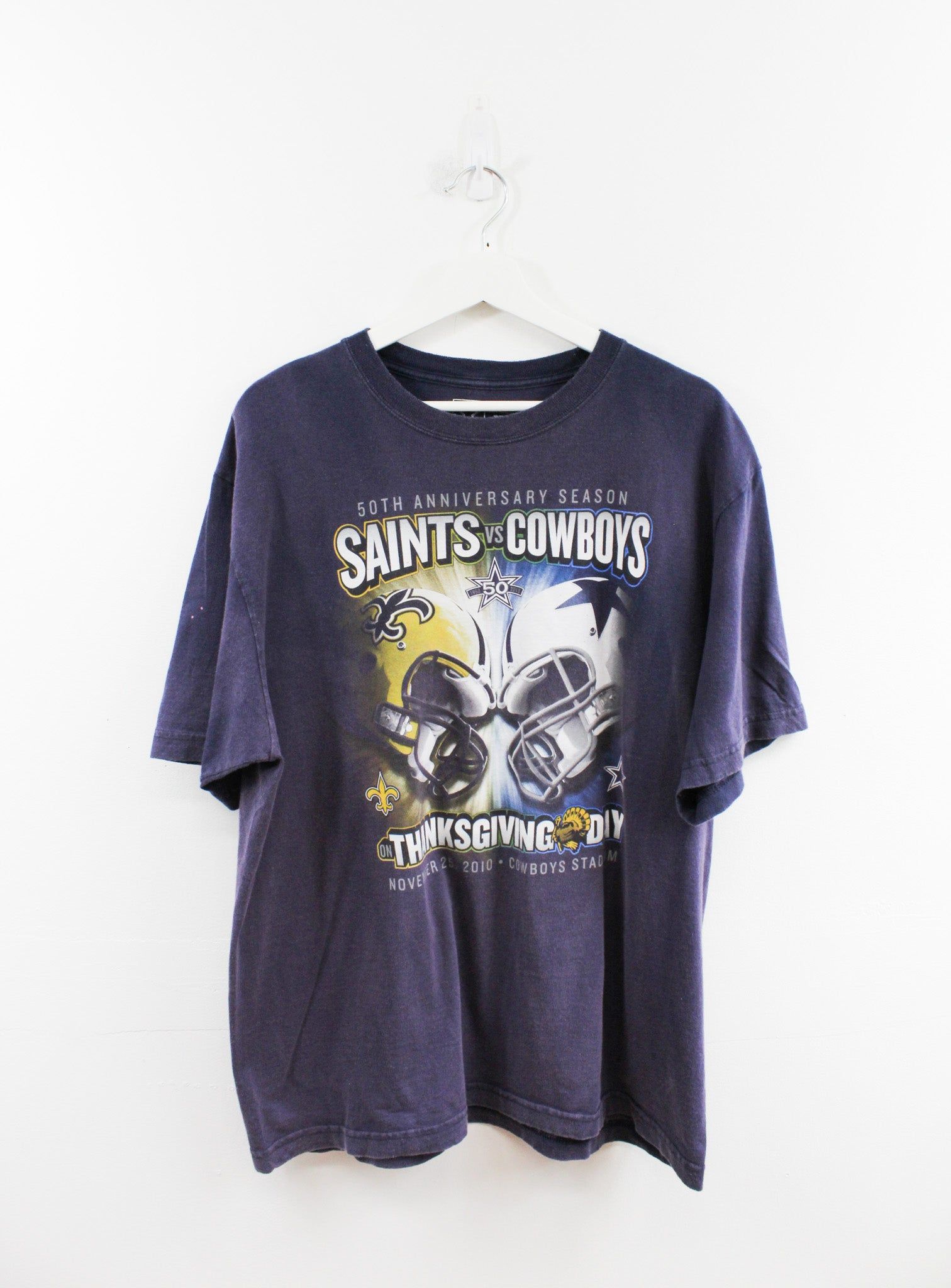 NFL 50th Season Saints Vs Cowboys Tee sold by HG Vintage