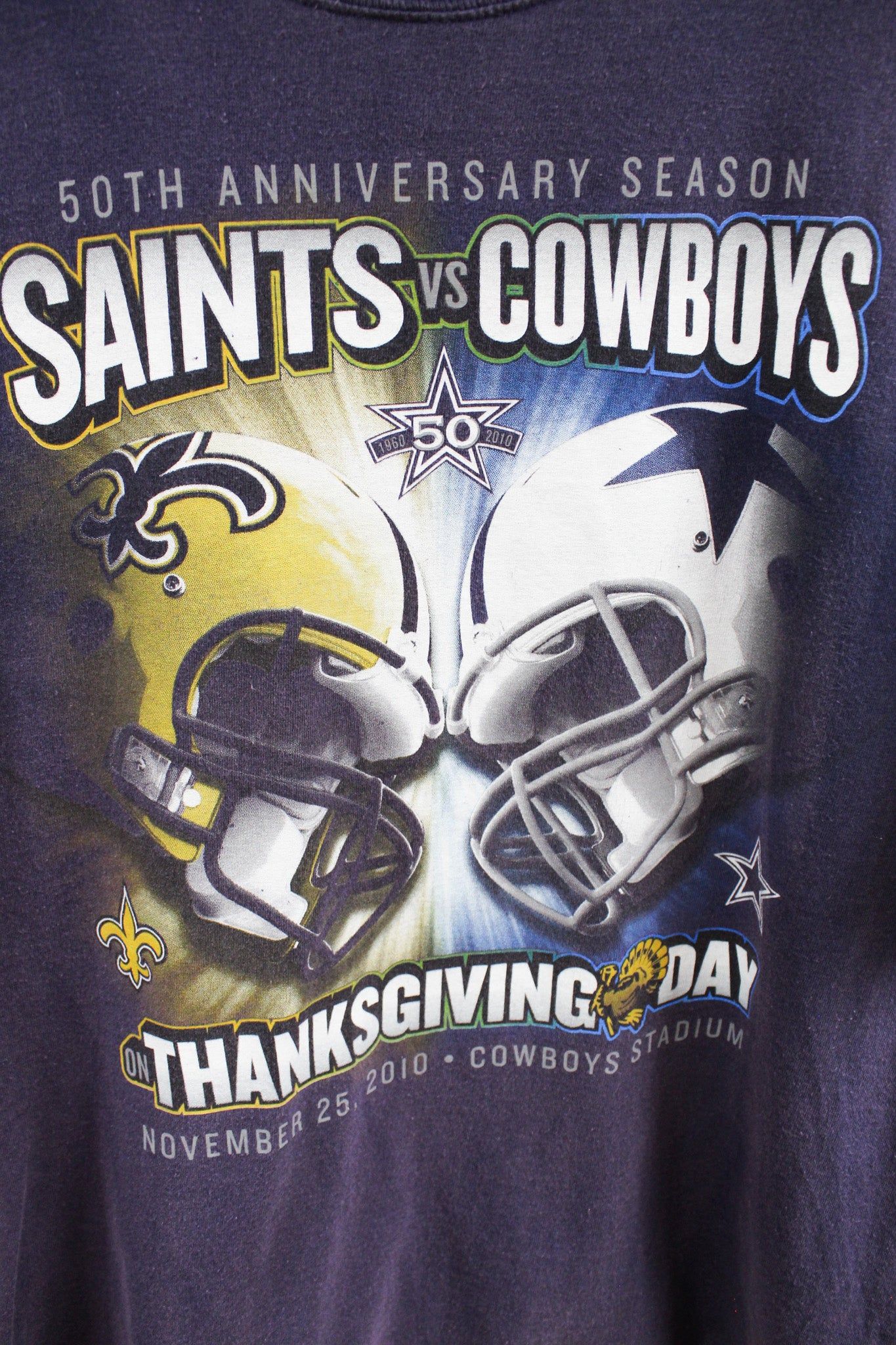 NFL 50th Season Saints Vs Cowboys Tee sold by HG Vintage product image thumbnail 2