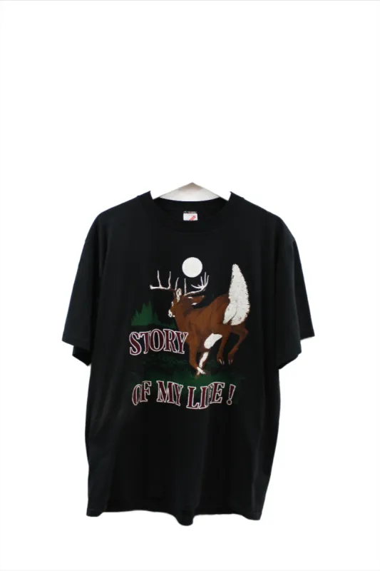 X - Vintage 1989 Single Stitch Deer Story Of My Life Tee sold by HG Vintage
