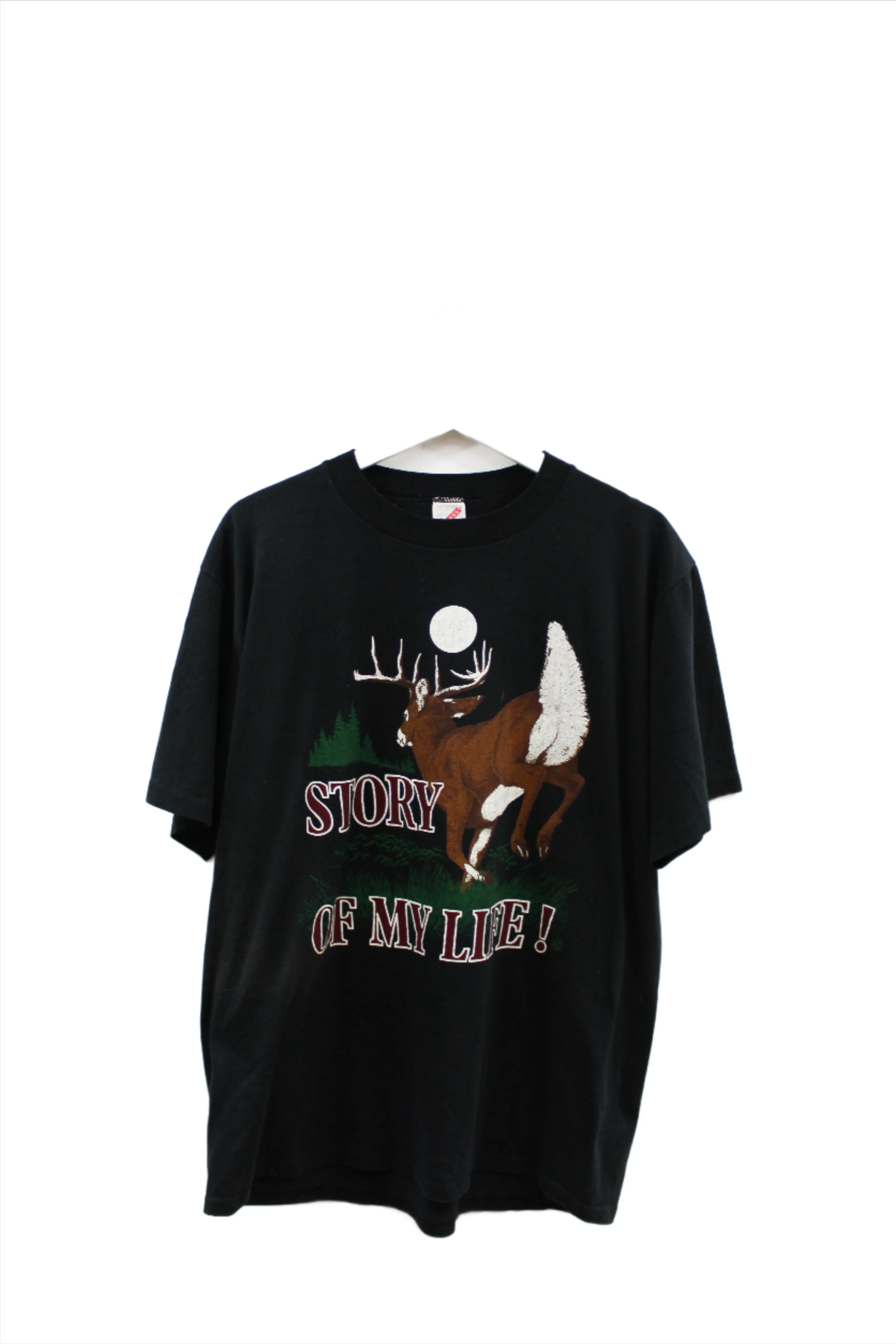 X - Vintage 1989 Single Stitch Deer Story Of My Life Tee sold by HG Vintage