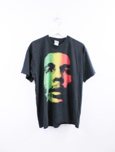 Bob Marley Rastafari Flag Picture Tee sold by HG Vintage
