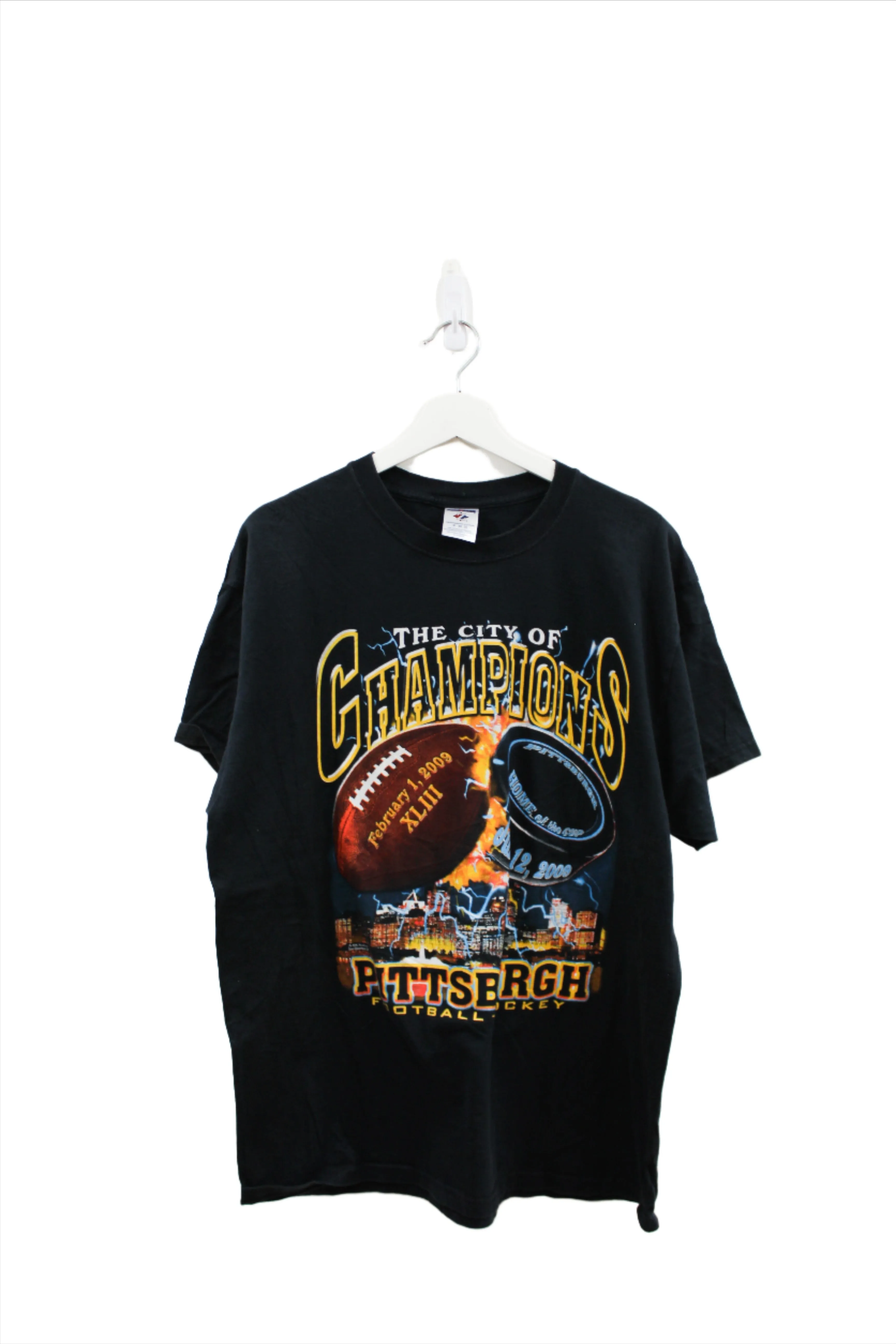 Z - 2009 Pittsburgh City Of Champions NFL/NHL Tee sold by HG Vintage