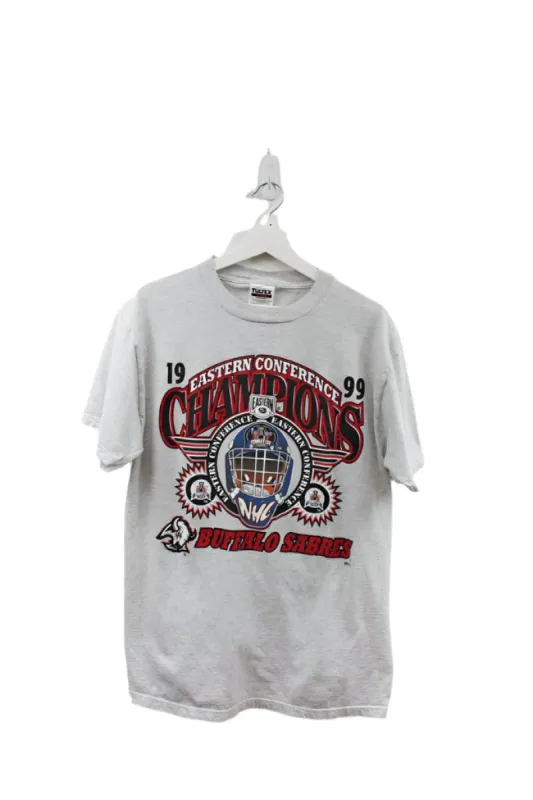 Z- Vintage 1999 Buffalo Sabres Western Conference Champs NHL Tultex Tag Tee sold by HG Vintage