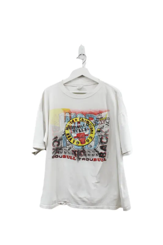 Z- Vintage Bulls 1992 NBA Champions Single Stitch Magic Johnson's Tee sold by HG Vintage