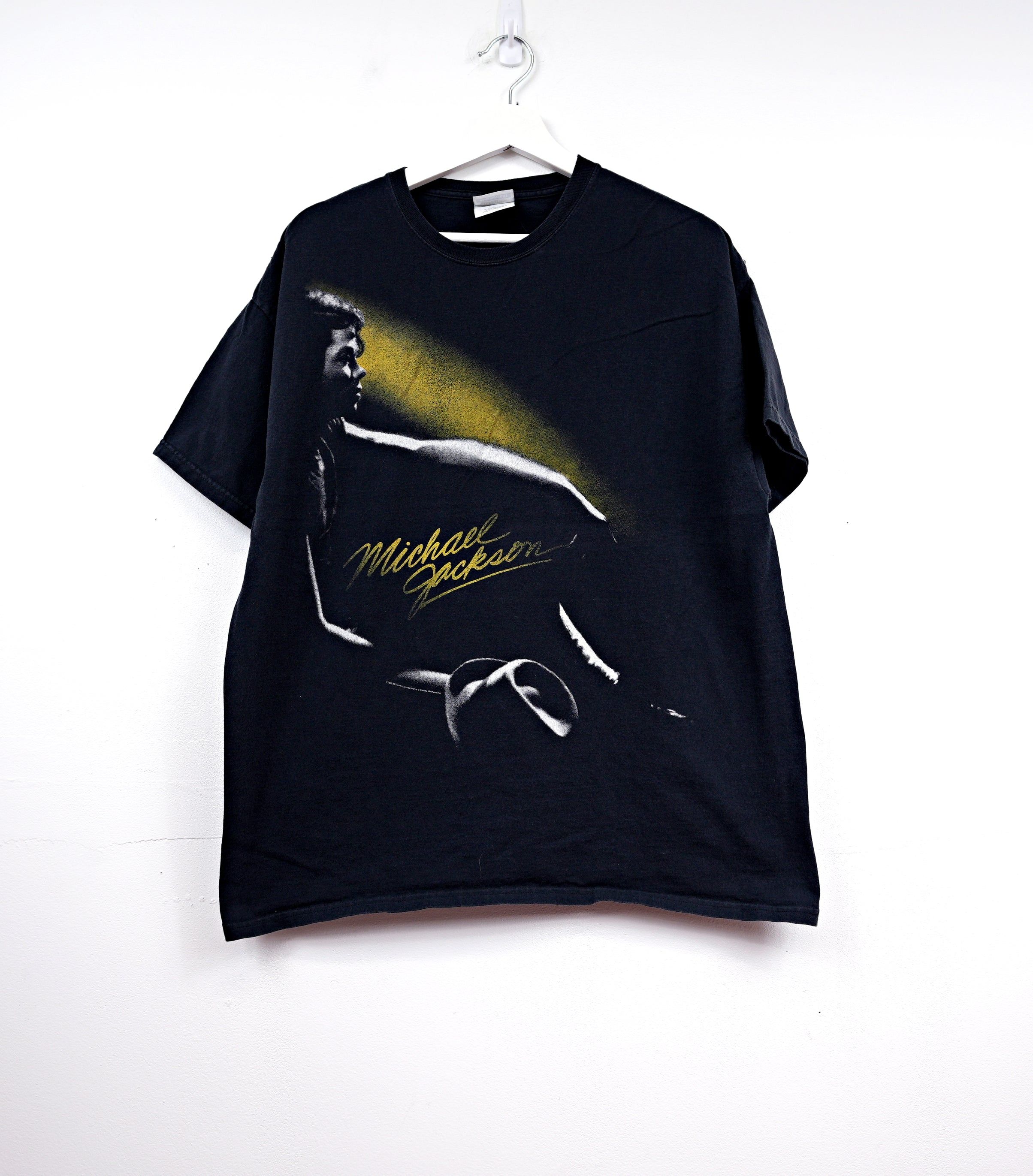 Micheal Jackson Cursive Silhouette '09 Vintage Tee sold by HG Vintage