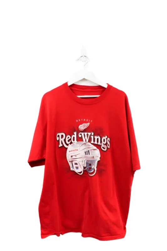 Z - Vintage CSA NHL Detroit Red Wings Helmet & Script Tee sold by HG Vintage