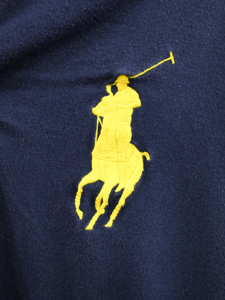 Z - Vintage Polo By Ralph Lauren Long Sleeve Rugby Shirt Navy sold by HG Vintage product image thumbnail 3