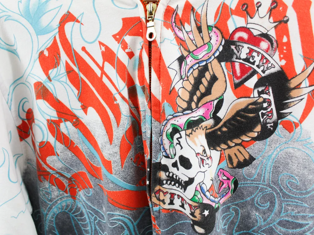 Z - Ed Hardy By Christian Audigier All Over Print Zip Up Hoodie sold by HG Vintage product image thumbnail 2