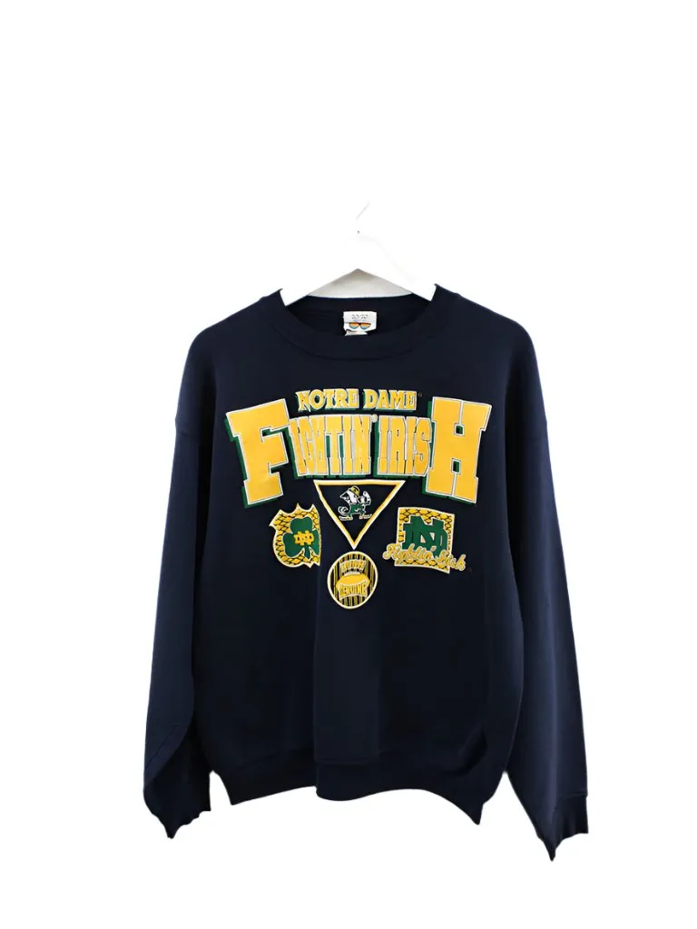 Z - Vintage Notre Dame Fighting Irish Script & Logo Crewneck sold by HG Vintage