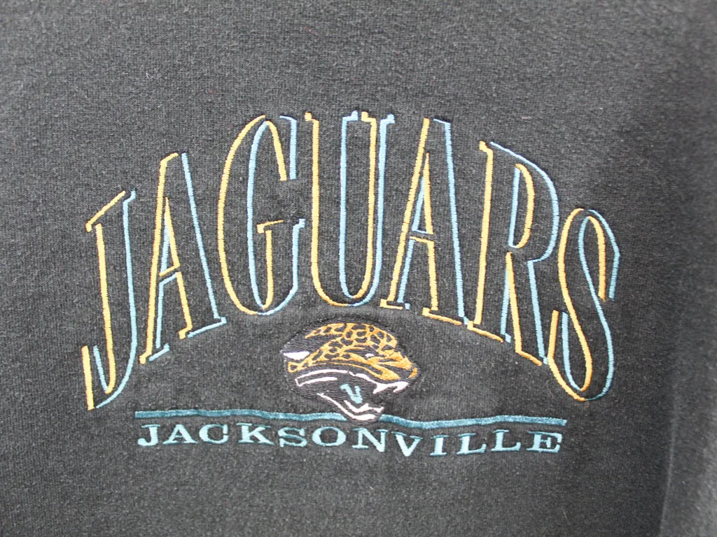 Z - Vintage Jaguars NFL Chalk Line Embroidered Logo & Script Crewneck sold by HG Vintage product image thumbnail 2