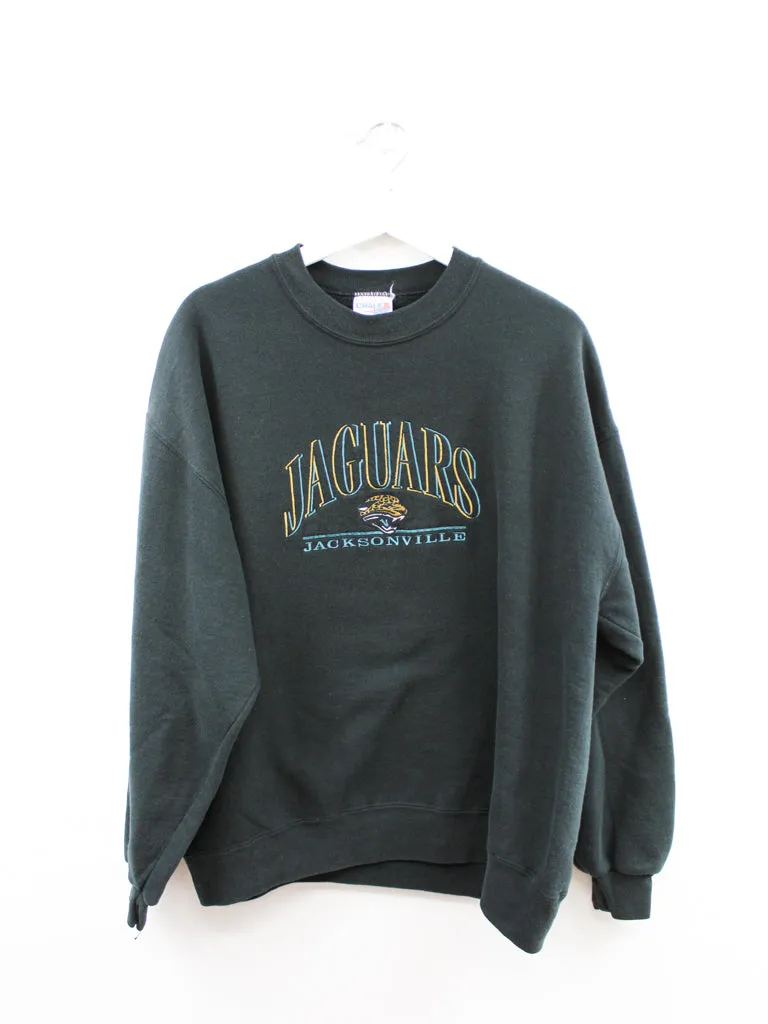 Z - Vintage Jaguars NFL Chalk Line Embroidered Logo & Script Crewneck sold by HG Vintage