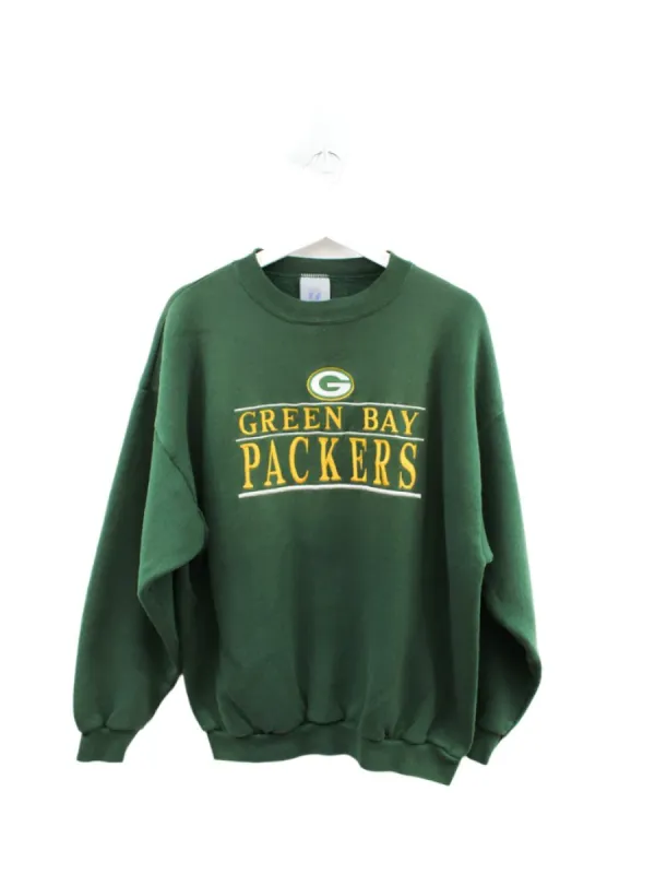 Z- Vintage Packers NFL Logo 7 Embroidered Script Crewneck sold by HG Vintage