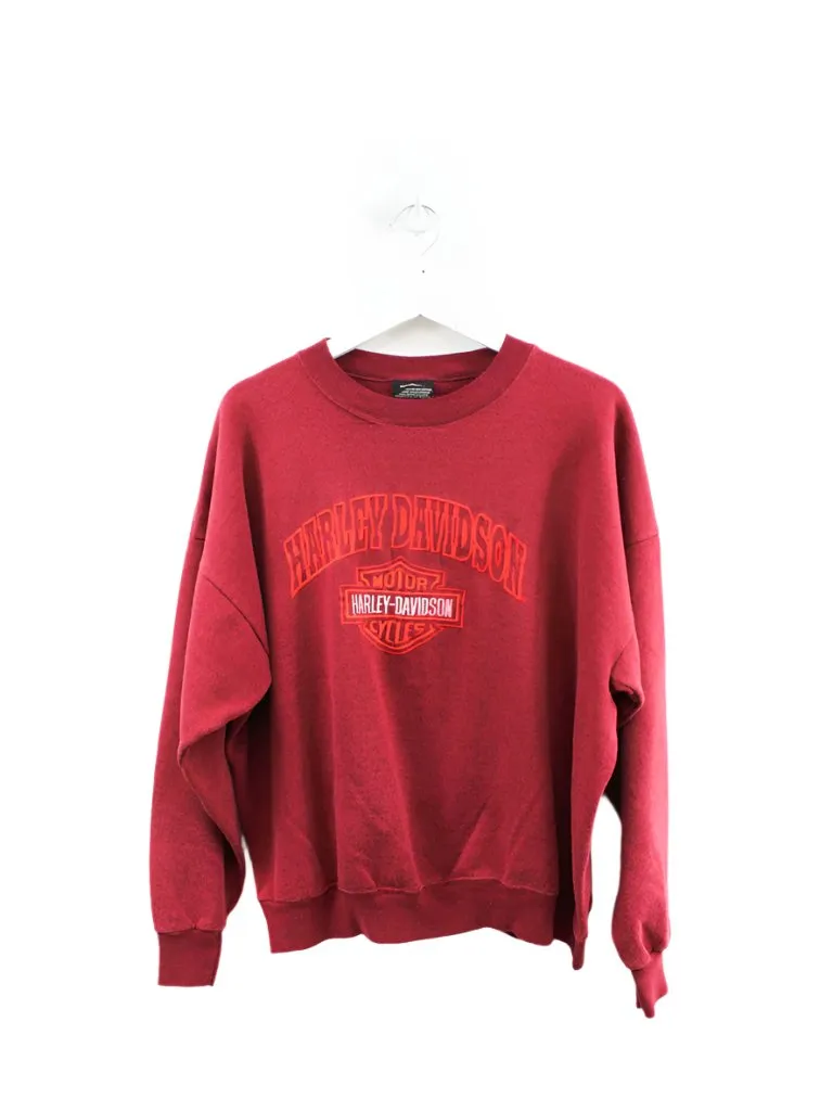 Z- Vintage Harley Davidson Embroidered Script Crewneck sold by HG Vintage