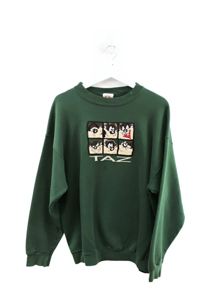 Z- Vintage Looney Tunes Taz Embroidered Crewneck sold by HG Vintage
