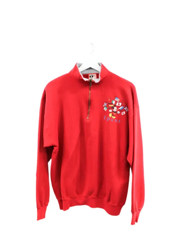 Z- Vintage Disney Mickey Epcot Center Quarter Zip Crewneck sold by HG Vintage