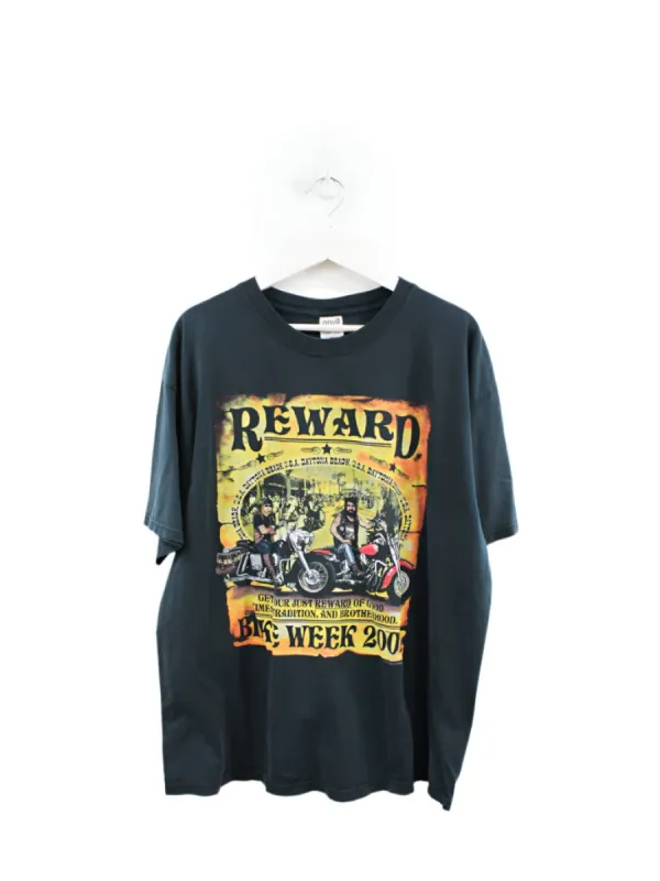 Z- Vintage 2002 Daytona Beach Bike Week REWARD Red Anvil Tag Tee sold by HG Vintage
