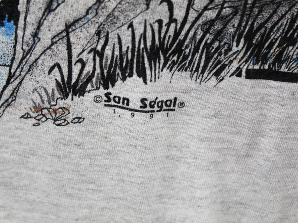 Z- Vintage 1991 Alaska Wildlife & Moon Single Stitch Red Anvil Tag Tee sold by HG Vintage product image thumbnail 3