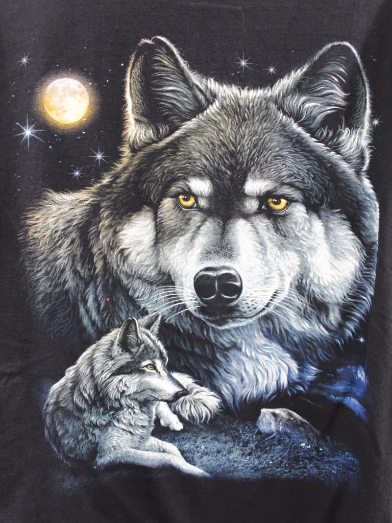 Z- Vintage Wolves & Moon Long Sleeve Tee sold by HG Vintage product image thumbnail 4