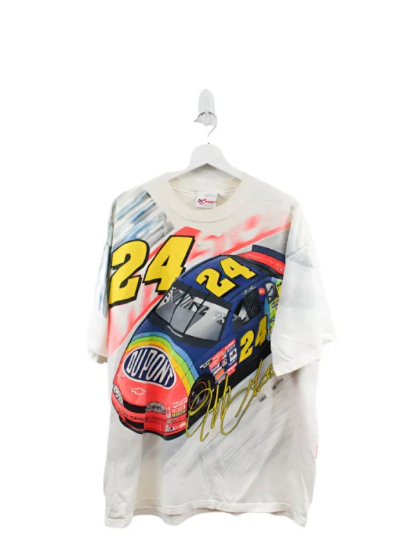 Z- Vintage 1997 Nascar Chase Authentic Jeff Hamilton 24 Car Jumbo Print Tee sold by HG Vintage
