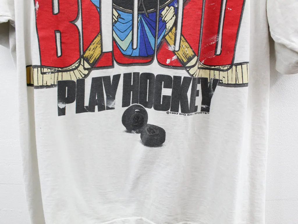 Z- Vintage 1993 Give Blood Play Hockey Big Ball Sports Single Stitch Tee sold by HG Vintage product image thumbnail 4