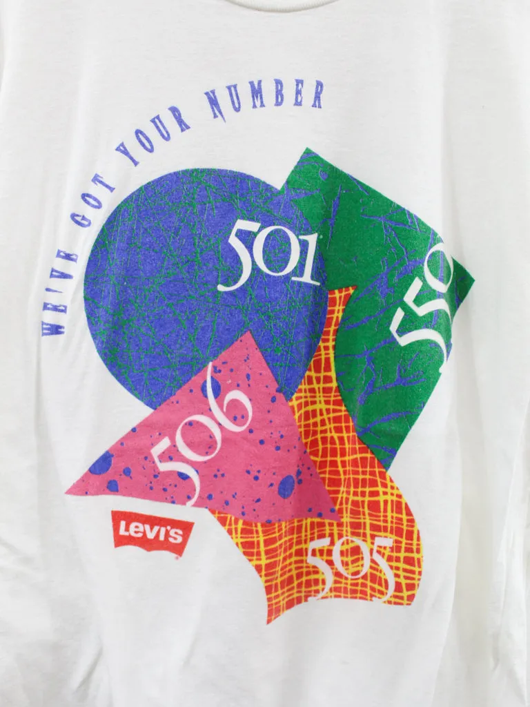 Z- Vintage Levi’s We’ve Got Your Number Hanes Tag Single Stitch Tee sold by HG Vintage product image thumbnail 2