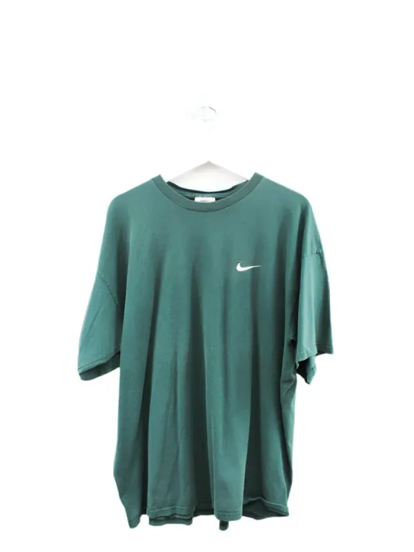 Z- Vintage 90s Nike Small Embroidered Made In USA Tee Forest Green sold by HG Vintage