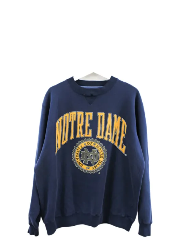 Z- Vintage Notre Dame Script & Crest Crewneck sold by HG Vintage