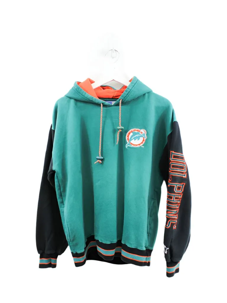 Z- Vintage Dolphins NFL Starter Embroidered Logo Hoodie sold by HG Vintage