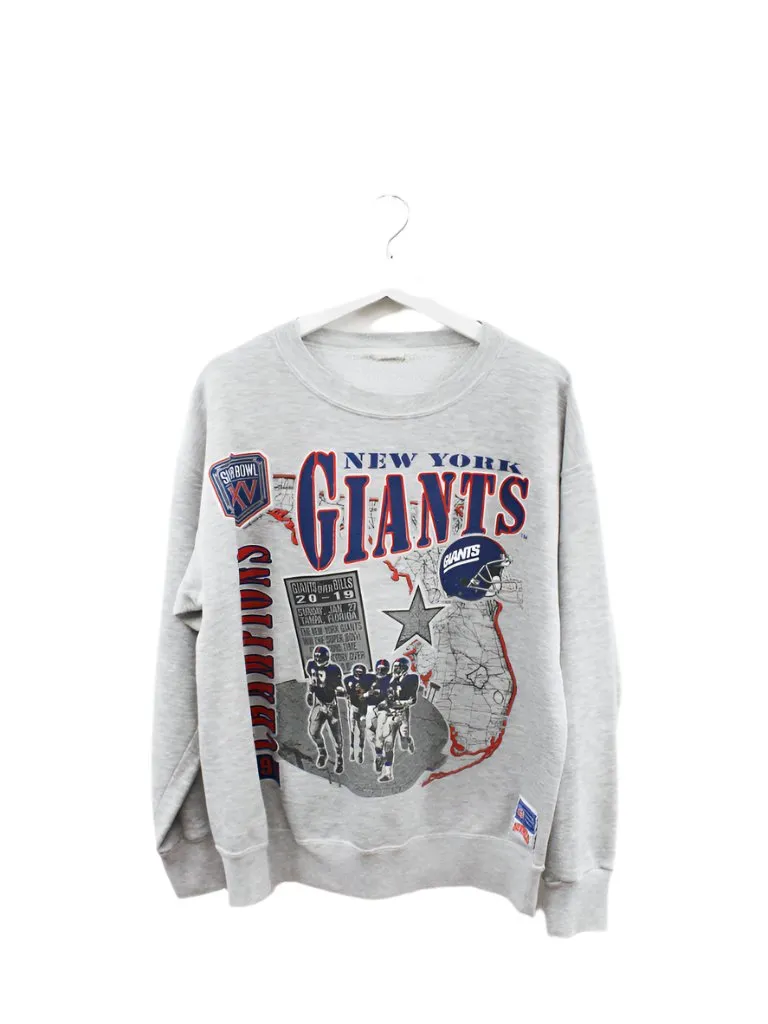 Z- Vintage 1990 Giants NFL Nutmeg Super Bowl 25 Champs Crewneck sold by HG Vintage