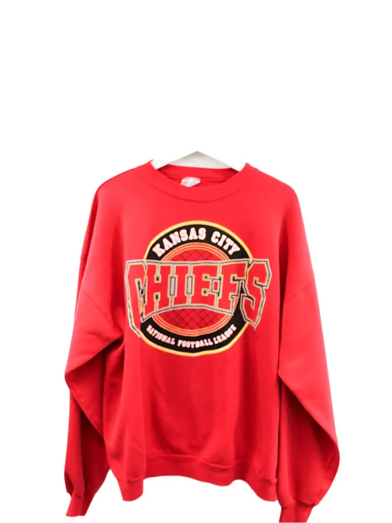 Z- Vintage 1998 Chiefs NFL Logo & Script Hanes Activewear Tag Crewneck sold by HG Vintage