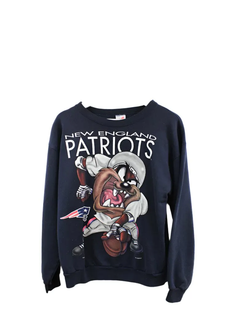 Z- Vintage 1996 Patriots Tasmanian Devil MLB Looney Tunes Crewneck sold by HG Vintage