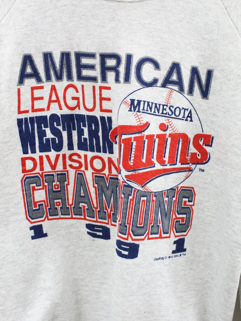 Z- Vintage 1991 Twins MLB American League Champs Crewneck sold by HG Vintage product image thumbnail 2