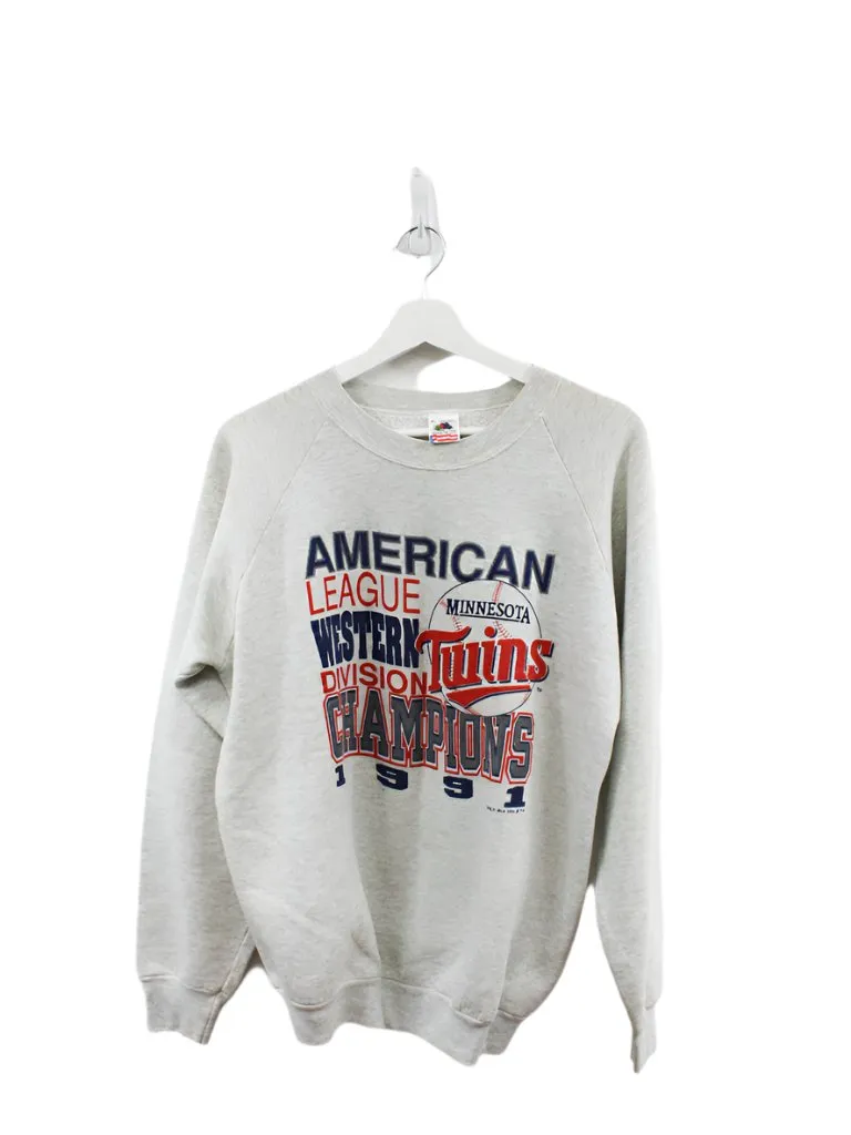 Z- Vintage 1991 Twins MLB American League Champs Crewneck sold by HG Vintage