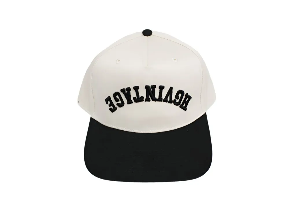 HGV Reverse Logo Natural/Black 5 Panel Snapback Hat sold by HG Vintage product image thumbnail 2