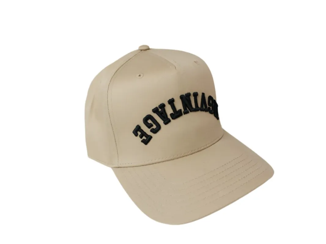 HGV Reverse Logo Tan 5 Panel Snapback Hat sold by HG Vintage