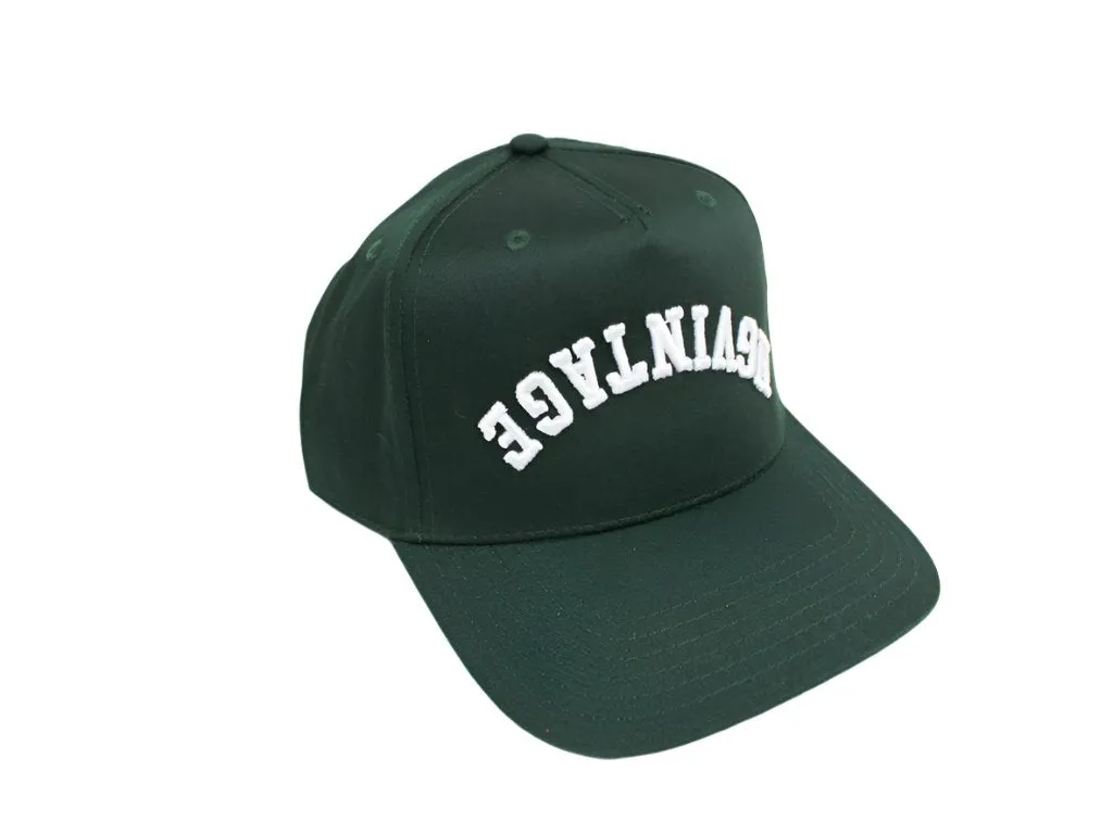 HGV Reverse Logo Green 5 Panel Snapback Hat sold by HG Vintage