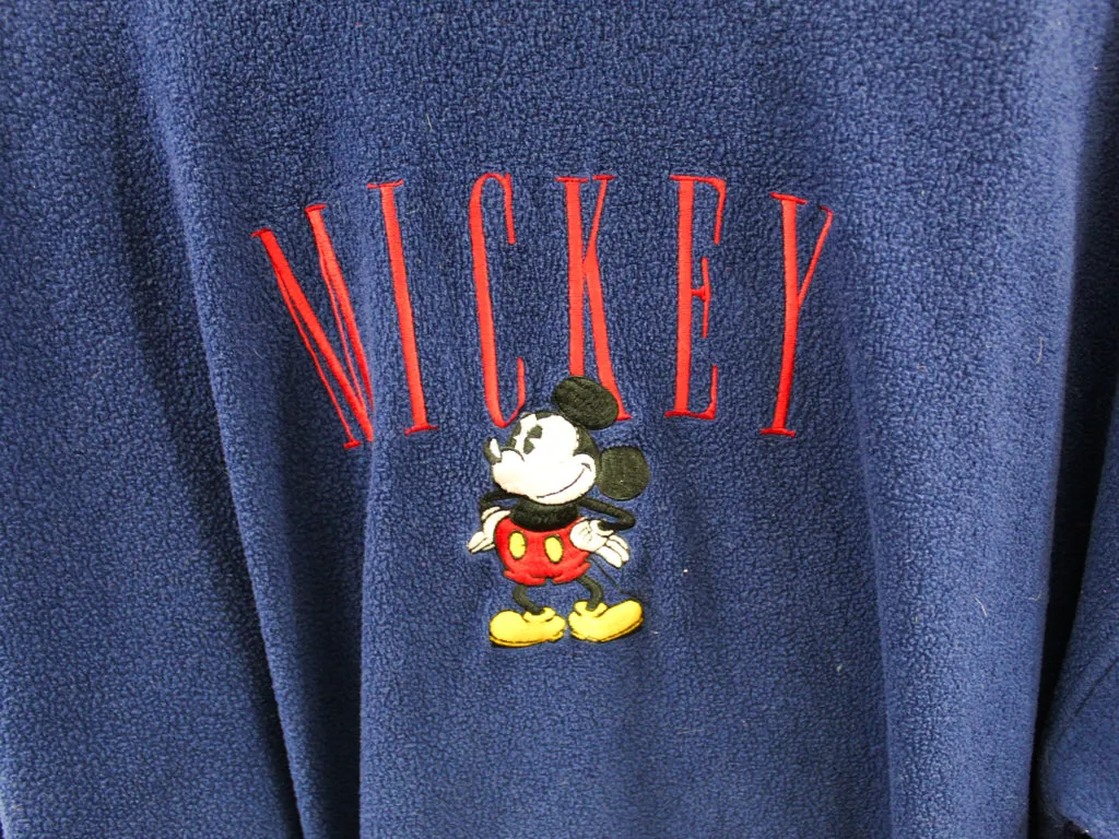 Z- Vintage Disney Embroidered Mickey Pull Over Fleece 2XL sold by HG Vintage product image thumbnail 2
