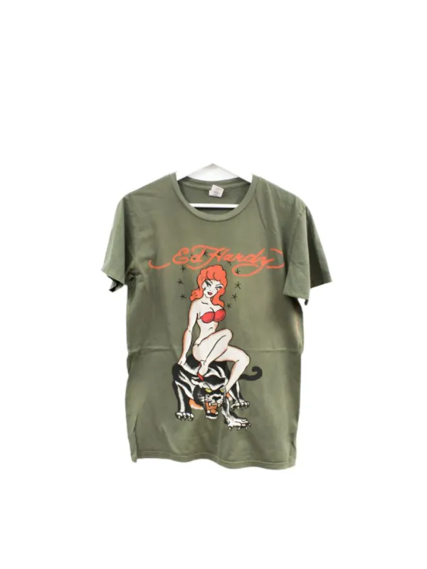 Z - Vintage Ed Hardy Pin Up Girl & Panther Tee sold by HG Vintage