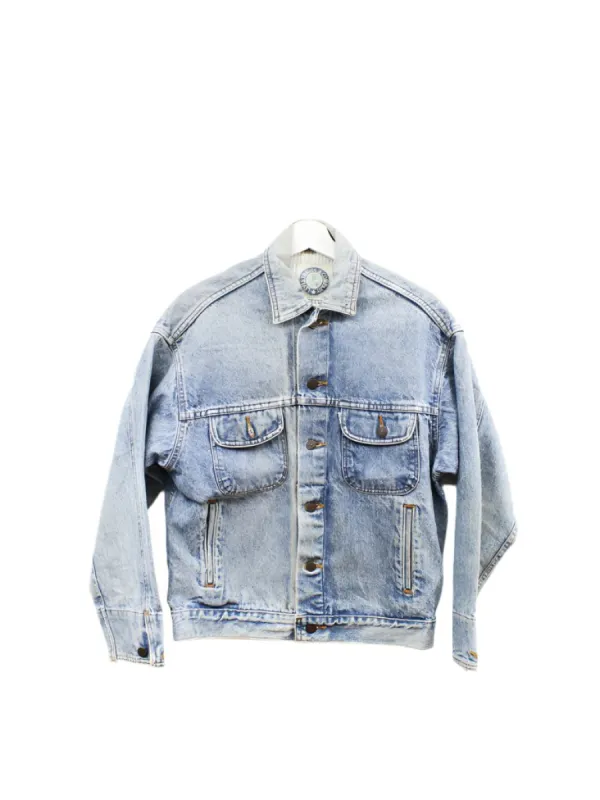 Z - Vintage 80s Levi's Made In The USA White Tab Denim Trucker Jacket sold by HG Vintage