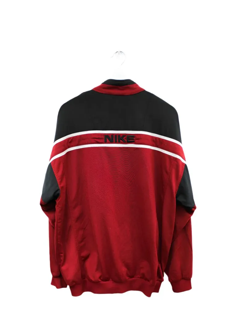 Z - Vintage 90s Nike Swoosh Zip Up Track Jacket Red/Black sold by HG Vintage product image thumbnail 4