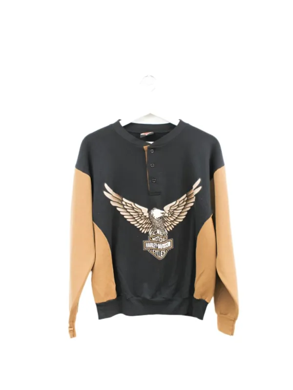 Z - Vintage Harley Davidson Barre Vermont Henley Crewneck sold by HG Vintage