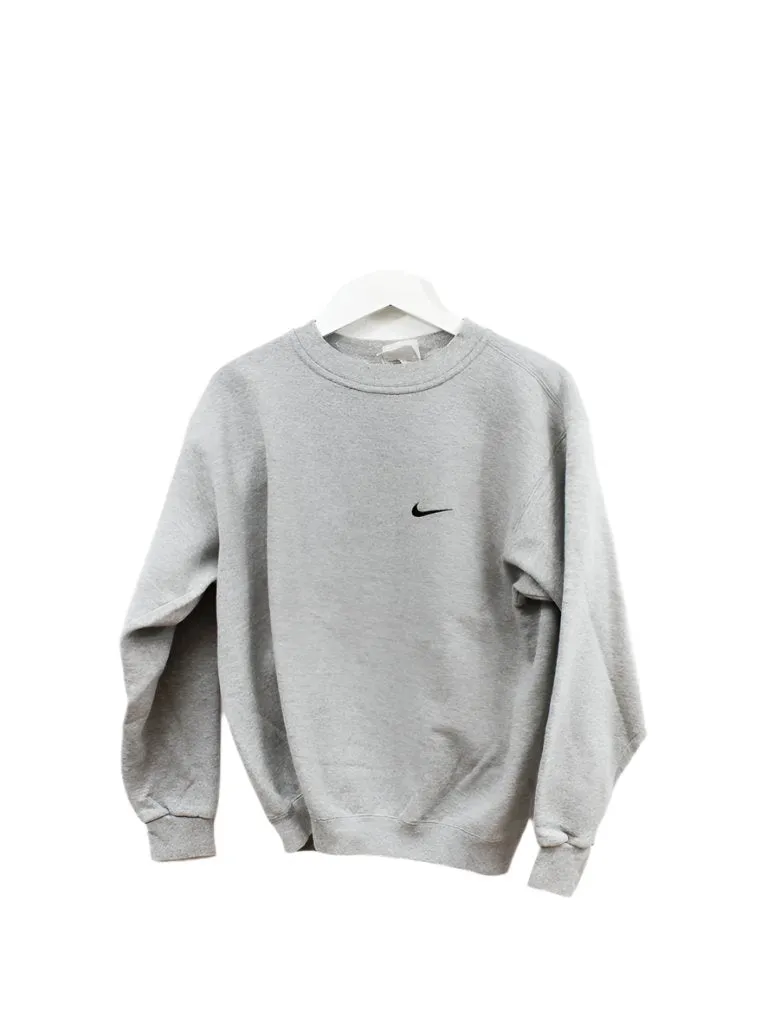 Z - Vintage Nike Made In The USA Emb Small Swoosh Crewneck Grey sold by HG Vintage