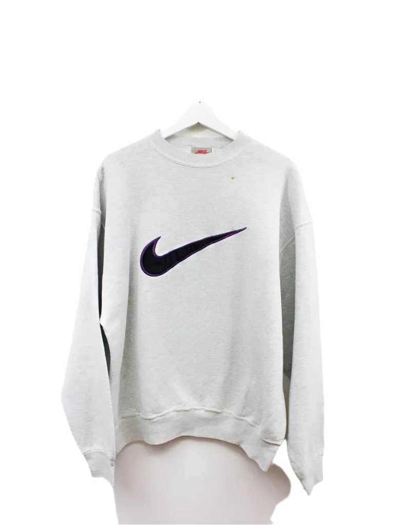Z - Vintage Nike Made In The USA Emb Swoosh Crewneck Grey sold by HG Vintage