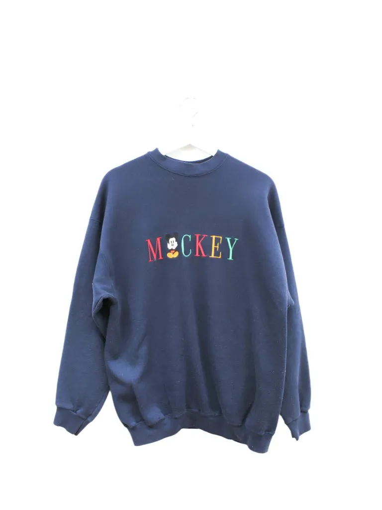Z - Vintage Disney Mickey Mouse Emb Script Crewneck sold by HG Vintage