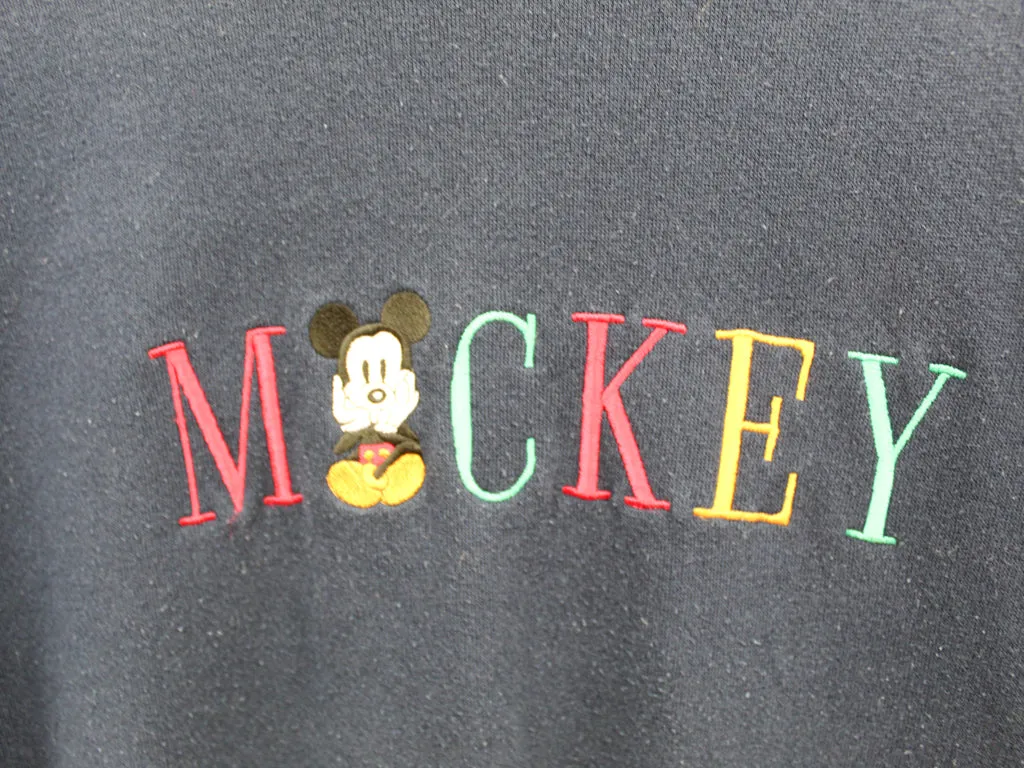 Z - Vintage Disney Mickey Mouse Emb Script Crewneck sold by HG Vintage product image thumbnail 2