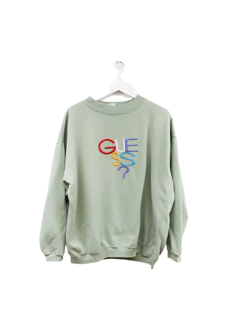 Z - Vintage Guess Made In The USA Emb Script Crewneck sold by HG Vintage