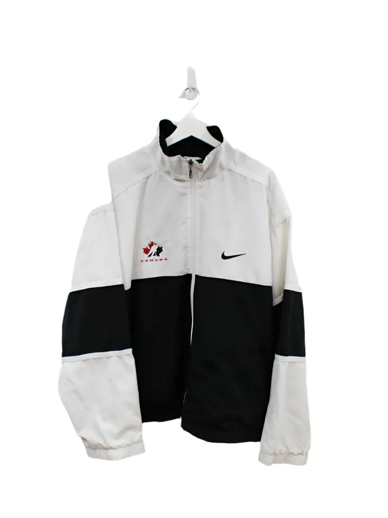 Z - Vintage Nike Team Canada Hockey Nylon Windbreaker sold by HG Vintage