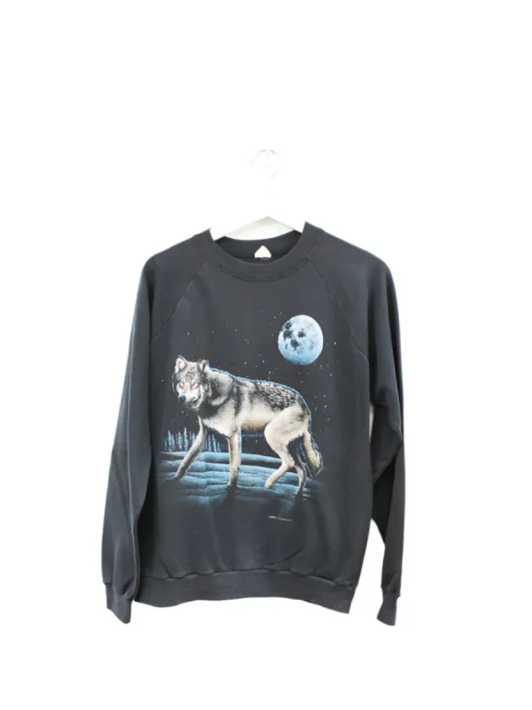Z - Vintage Wolf & Moon Crewneck sold by HG Vintage